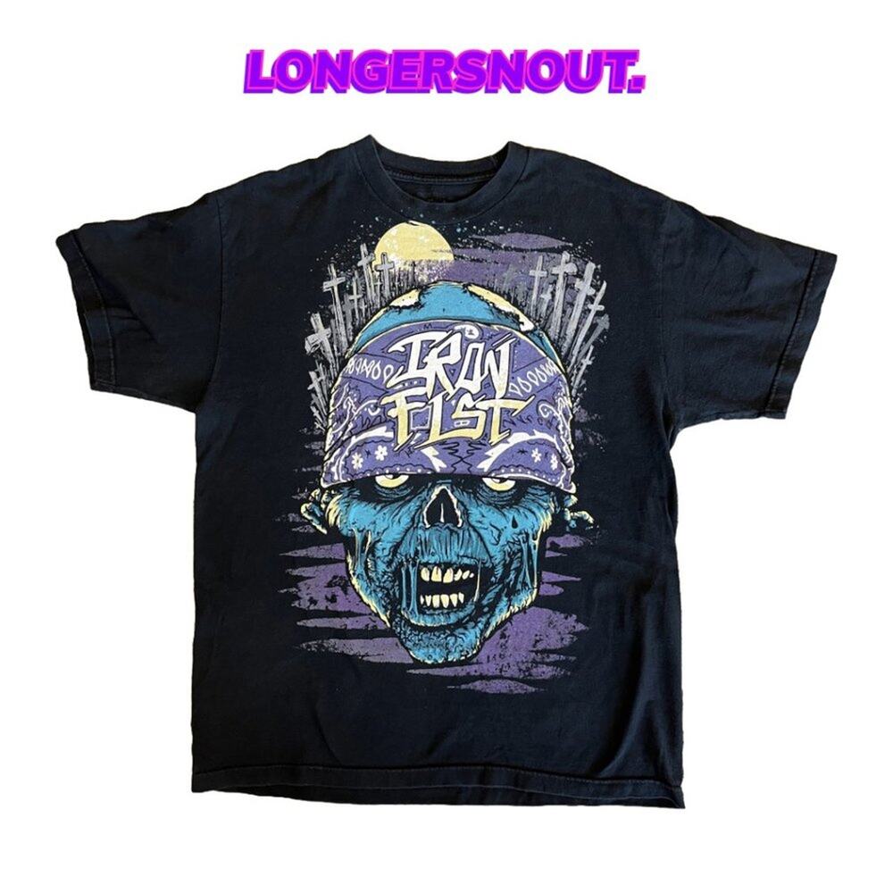 L - Iron Fist - Previously Worn - Black Light Reactive - Rare.